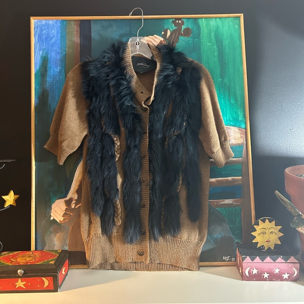 Rachel Comey Knitwear Baby Alpaca V-Neck Cardigan Sweater Small